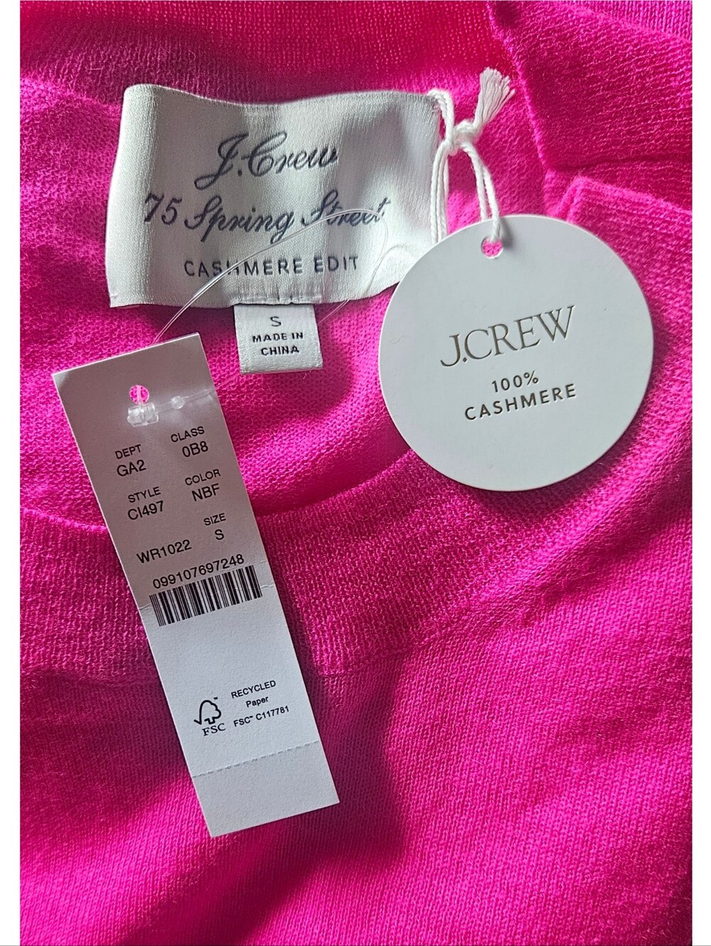 J.Crew Spring Street Featherweight Cashmere Relaxed T-Shirt - Picture 7 of 7